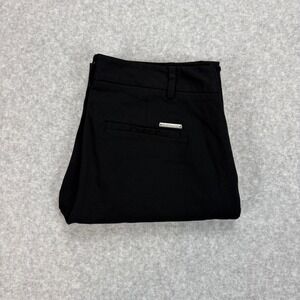 Michael Kors Dress Pants Womens Size 4 Black Tapered Ankle Stretch Slacks Career